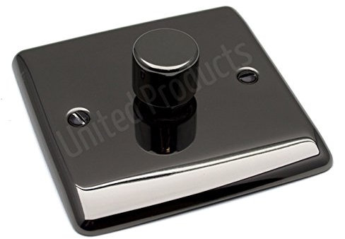 Black Nickel 1 Gang 400w Dimmer Switch - Definition Range D22BN