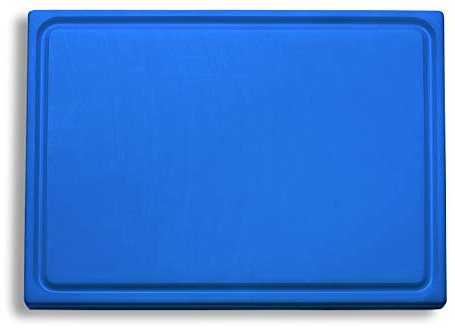 F. DICK Planche à découper en plastique HACCP - Bleu - 265 x 325 x 18 cm - Utilisable des deux côtés