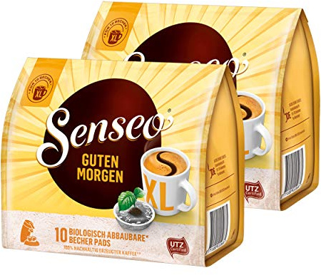 Senseo Kaffeepads Guten Morgen XL, Stark & Intensiv, Kaffee Pads, 2er Pack, á 125 g