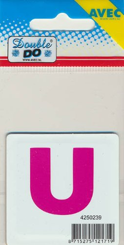 Avec Double DO® Stanzschablone, Alphabet groß U, Schablonengröße 5 cm x 5 cm