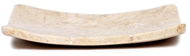 wohnfreuden Marmor Schale Creme eckig 12 cm - Naturstein Badezimmer Schale Wohnzimmer Dekoration
