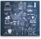Zeller 26309 Herdblende-/Abdeckplatte Lovely Kitchen, Glas, ca. 56 x 50 cm