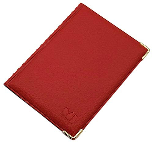 myledershop Exclusive Pochette de Carte d'identité et Porte Carte de crédit 12 Compartiments MJ-Design-Germany Made in UE en diverses Couleurs et Designs (Désign 3 / Rouge)