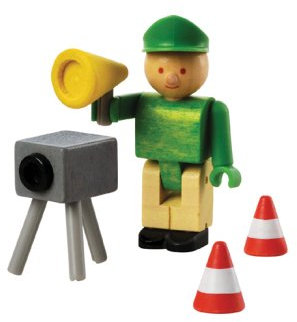 Woody Click 1040308 - Polizist mit Radargerät