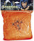 W WIDMANN MILANO Party Fashion 5404A - Orangenes Spinnennetz, 100 g, mit 5 Spinnen, Tischdekoration, Horror, Halloween, Mottoparty