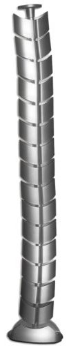 SCHWAIGER LWKF75 041 vertikaler Kabelkanal mit Sockel 75 cm (29,5 Zoll) Silber