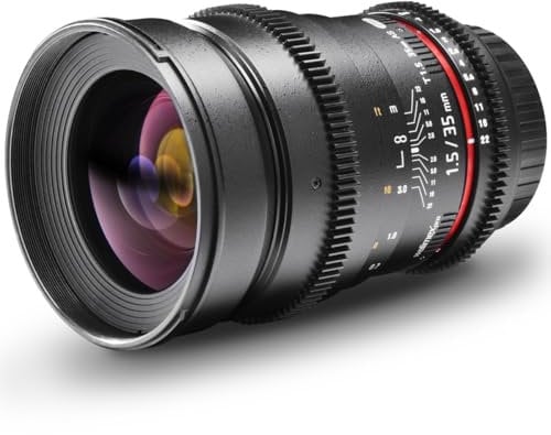Walimex Pro - Objetivo Gran Angular para Montura Nikon (Rosca de 77 mm, 35 mm f/1,5)