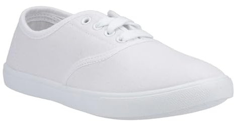 Mirak 204/ASG14 Unisex Childrens Lace-Up Plimsolls/Boys/Girls Gym Trainers (5 UK) (White)