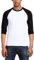 Fruit of the Loom Herren Baseball T-Shirt, Mehrfarbig (White/Black), (Herstellergröße: Large)