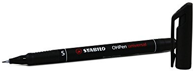 STABILO OHPen universal schwarz 10Stück – Marker (schwarz, weiß, Multi, Weiß, Kunststoff, 0,4 mm, 10 Stück (S))