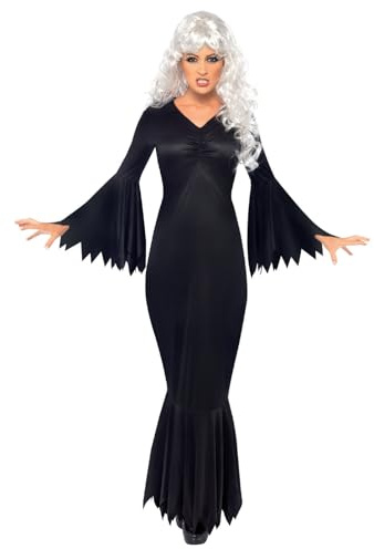 Smiffys, Damen Mitternacht-Vampir Kostüm, Kleid, 21777