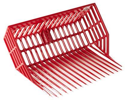 Little Giant DuraPitch II Grabegabelkopf (rot) aus robustem Polycarbonat, Stabiler Gabelkopf mit Korbdesign (33 cm Zinken) (Art.-Nr. DP201RED)