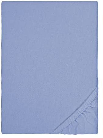 biberna Feinbiber-Spannbetttuch 0002744 blau 1x 90x190 cm - 100x200 cm