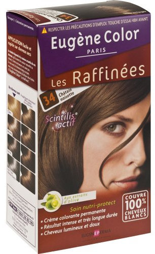 Eugène Color - Les Raffinées – # 34 Castaño Avellana – Crema de color permanente