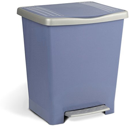 Tatay Cubo de Pedal Millenium, 23L de Capacidad, Apertura a Pedal, de Polipropileno, Libre de BPA, Bolsa Basura 30L. Color Azul. Medidas 33.5 x 30 x 39cm