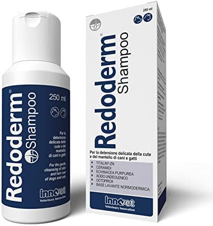 Redoderm Shampoo per la Detersione delicata della Cute e del Mantello di Cani e Gatti, mantiene l'Integrità dellla Barriera cutanea - Flacone da 250 ml