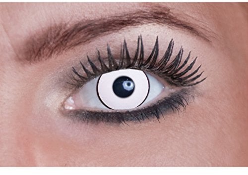 Zoelibat Eyecatcher 84092841.e03 - Farbige Sclera Kontaktlinsen, 1 Paar, für 6 Monate, Weiß, Karneval, Fasching, Halloween