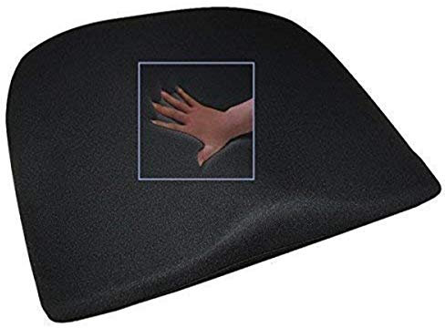 Viscoelastisches Keilkissen Sitzkissen viskoelastisch schwarz 41x38x8 cm Memory Schaum Visco / Visko Kissen Rollstuhl Bürosessel Chefsessel Auto LKW Bus Dekubitus Sitzpolster Rücken Sitzauflage Reise