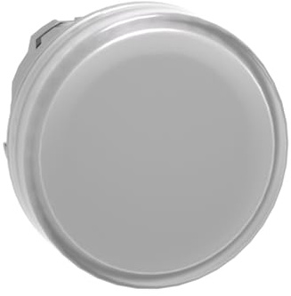 Schneider Electric Pilot light head, Harmony XB4, metal, white, 22 mm, plain lens for BA9s bulb