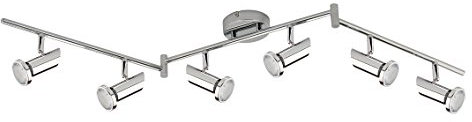Trango 6-flammig LED Deckenleuchte 2000-068-5W inkl. 6x 5 Watt GU10 LED Leuchtmittel 3000K warmweiß I Deckenspots I Spots I Deckenstrahler mit Gelenken