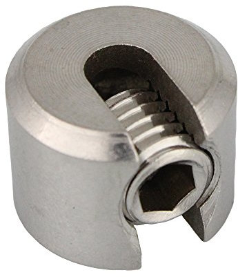 2 Stück Klemmstopper 1-teilig DS= 6 mm M10 - Edelstahl A4 (V4A) Seilklemme Seilstopper Klemme Drahtseilklemme I BOOTSTEILE BRAUER®