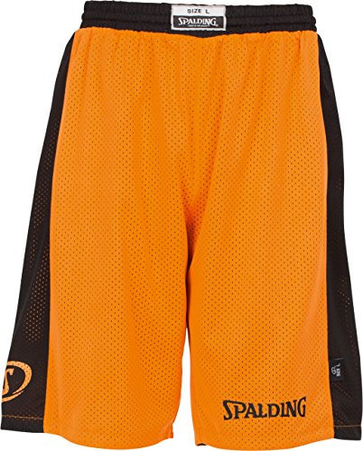 Spalding Bekleidung Teamsport Essential Reversible Shorts Herren, orange/Schwarz, XS