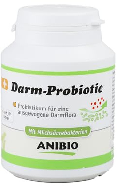 Anibio Darm-Probiotic 120 Kapseln | Probiotikum für Hunde & Katzen – Darmflora Unterstützung mit Milchsäurebakterien – Ergänzungsfuttermittel für eine gesunde Verdauung & Starke Darmgesundheit