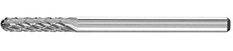 PFERD HM-Frässtift, Walzenrundform WRC, Zahnung 3 PLUS, Frässtift-ø 3mm, Schaft-ø 3mm, Länge 43mm, 21205183 – für universelle Anwendungen auf den wichtigsten industriell verwendeten Werkstoffen