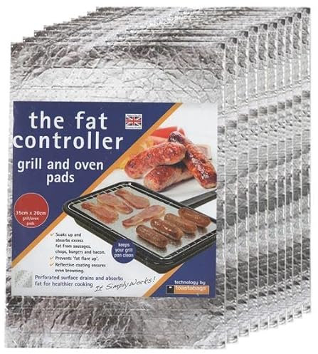 2 X 10 FAT CONTROLLERS. FAT TRAPPER COOKING PADS. GRILL & OVEN. ABSORBS FAT