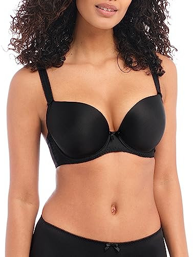 Freya Deco Moulded T-Shirt Bra Black Black 34C