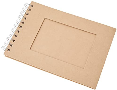 RAYHER HOBBY Rayher Spiralalbum Passepartout, natur, quer, DIN A5, 30 Blatt, 200 g/m2, 8169200, Hellbraun