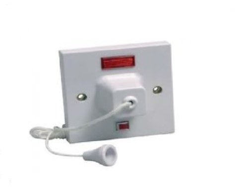 Axiom 45Amp Ceiling Shower Pull Cord Switch Dp With Neon