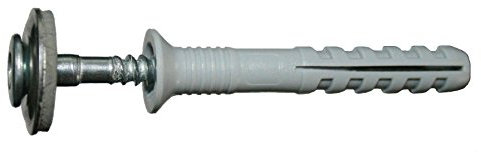 Nageldübel 6x35/15 I 100 Stück FIX-DICHT Senkkopf aus Nylon mit Edelstahl Nagelschraube und Dichtscheibe A2 15mm