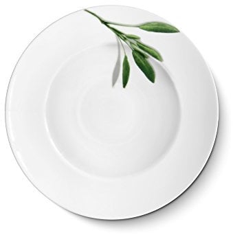 CreaTable - EUROPA KRÄUTER - Pastateller SALBEI 27 cm aus Porzellan