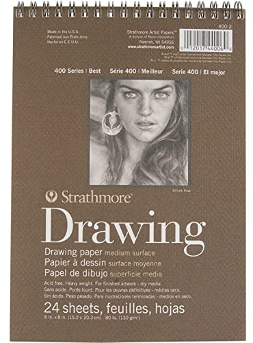 Strathmore Medium Drawing Spiral Paper Pad 6X8-24 Sheets -62400200