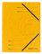 Herlitz 10843886 Einschlagmappe A4 aus Colorspankarton mit Gummizug, gelb
