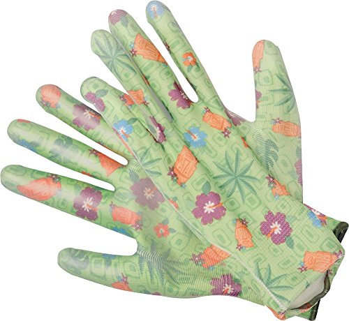 POLYESTER GARDEN GLOVES 10 FLOWERS