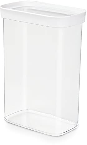 EMSA 513559 Vorratsdose Optima | Für Trockenvorräte | 2,20 L | Stapelbar | Rechteckig | 100 % keimfrei | Frische-Dichtung | 100 % Sicher | Weiß/ Transparent