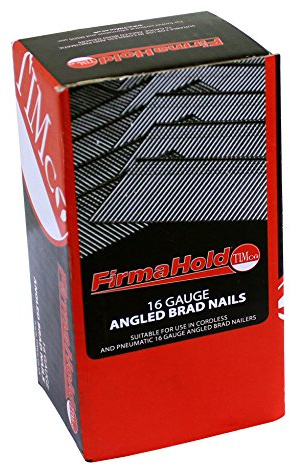 TIMCO FirmaHold Collated Brad Nails Angled - 16 Gauge 16 x 64mm - Galvanised - Box of 2000