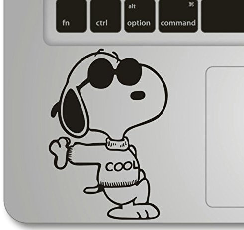 Vati Leaves Removable Snoopy Cool Humor Handmade Partial Art Skin Cool Design Vinyl Decal Sticker for Trackpad Keypad Of Apple Macbook Pro Air Mac Laptop