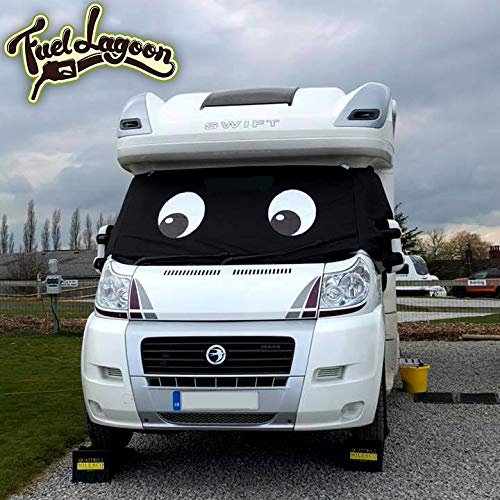 Fuel Lagoon Will fit Ducato, relay, boxer 2006+ MotorHome Black Out Blind Screen Cover Curtain Wrap With Eyes design