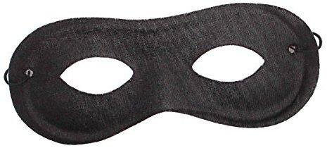 Schwarze Zorro Maske für Banditen, Superhelden & Ritter - Faschingskostüm & Panzerknacker Halbmasken