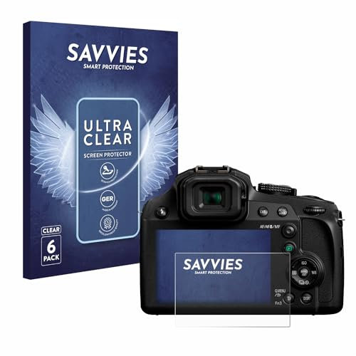 savvies (6 Pezzi Pellicola Protettiva per Panasonic Lumix DC-FZ82 / FZ82D Protezione Schermo Trasparente