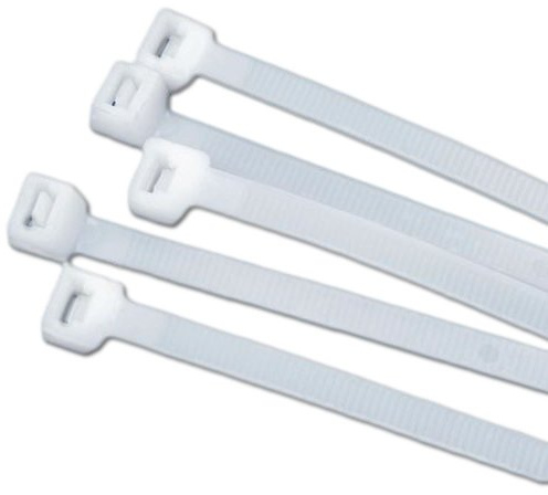 kenable Natural Cable Ties 142mm x 3.2mm Nylon 66 UL Approved Zip Ties Pack of 100 White