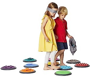 Taktile Scheiben Komplett-Set, Sinnestrainer, Fühlspiel, Tastspiel, 20-tlg.