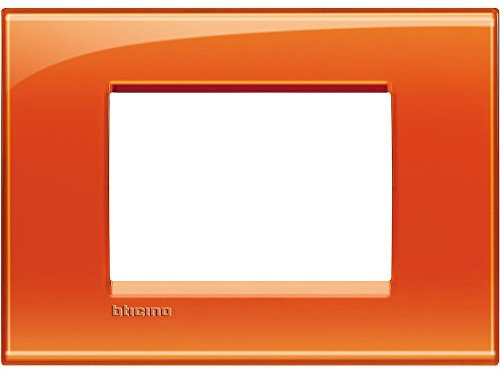 BTicino Livinglight Placca, 3 Moduli, Forma Rettangolare, Arancione (Deep)
