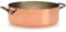 Pentole Agnelli ALCU104PI28 Casserole haute en cuivre avec 2 poignées en acier inoxydable, cuivre étamé pour induction, 28 cm