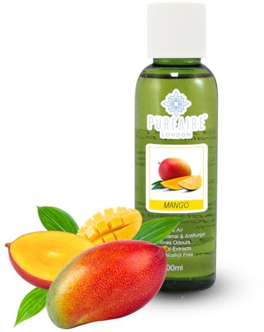 PureAire Essential Oil Blend Mango 100ml Essential Oils For Diffusers For Home Aroma Essence for Diffusers Air Purifiers Aromatherapy Relaxation Botanical Extracts Water Soluble Fragrance Fruity Sweet