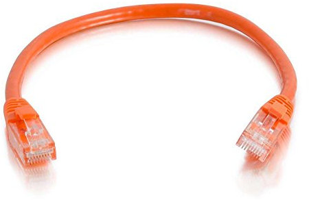 C2G 83602 0.5M ORANGE Cat5e Ethernet RJ45 High Speed Network Cable, LAN Lead Cat5e Unshielded PVC UTP Patch Cable