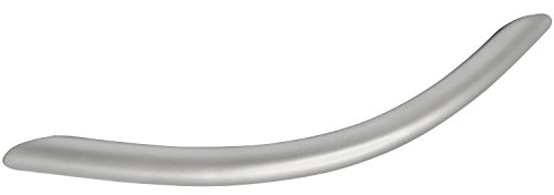 OBF-Online-Discount 72 1394 17 verchromt matt Grimme Basic Schubladengriff Meduna Möbelgriff (gebogen) ø 10 mm, Breite 151 mm Griff Stahl, Lochabstand 128 mm